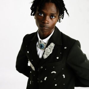 1801 John&co Crystal Appliqué Crepe Suit Jacket & Trousers